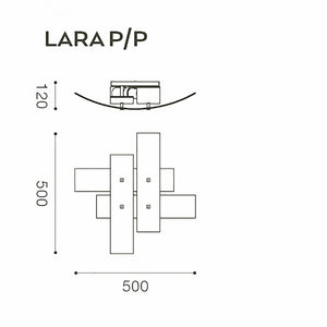 Plafoniera moderna gea luce lara pp e27 led vetro lampada soffitto, vetro foglia argento