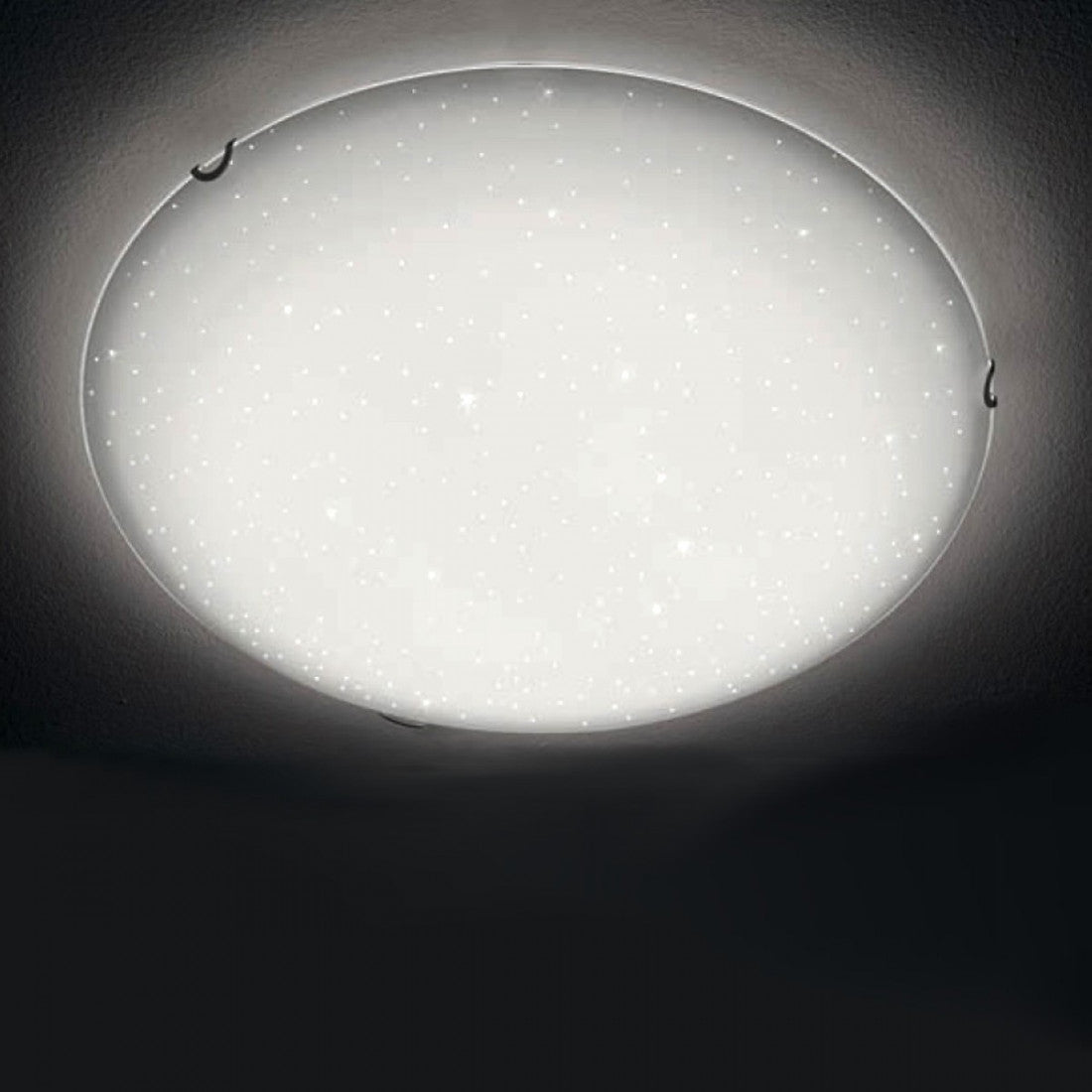 Plafoniera moderna illuminando aster 50 pl e27 led vetro serigrafato lampada soffitto