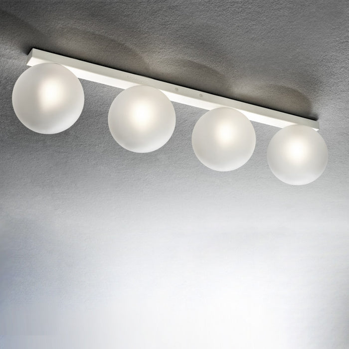 Plafoniera moderna illuminando pallina palli4bnst g9 led vetro lampada soffitto