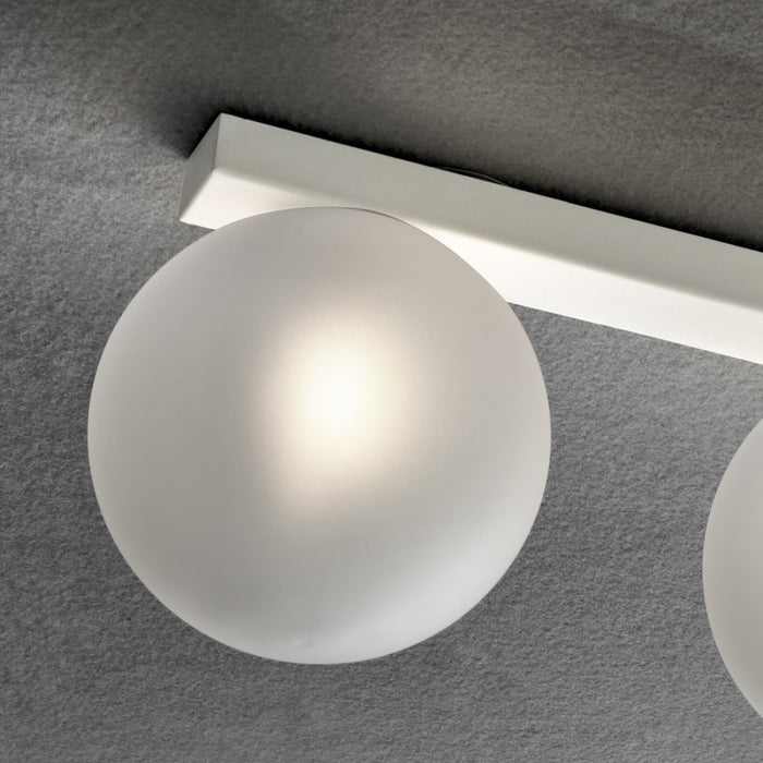 Plafoniera moderna illuminando pallina palli4bnst g9 led vetro lampada soffitto