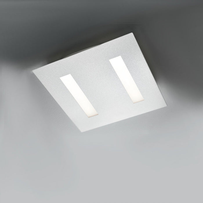 Plafoniera moderna illuminando thor pl p led lampada soffitto metallo bianco quadrata interni 20w 1900lm 3000°k 35x35