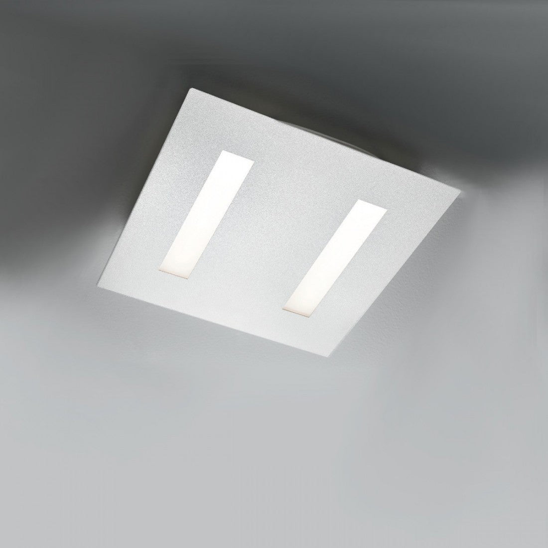 Plafoniera moderna illuminando thor pl p led lampada soffitto metallo bianco quadrata interni 20w 1900lm 3000°k 35x35