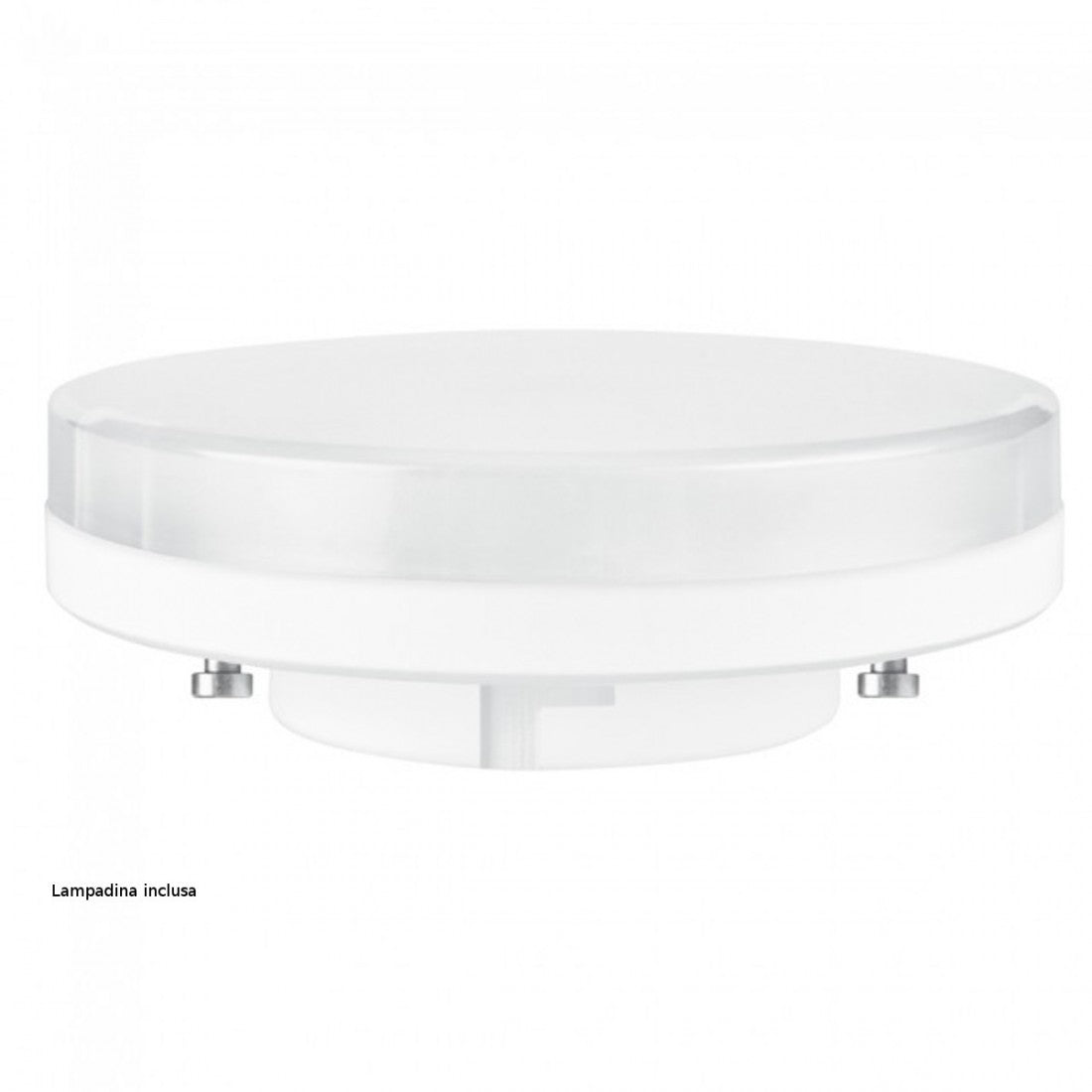 Plafoniera moderna illuminando ufo pl3 gx53 led lampada soffitto metallo bianco sabbia tonda, finitura metallo bianco