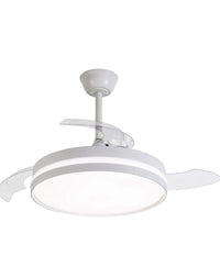 Plafoniera Moderna Led Con Ventilatore Soffitto Cambia 3 Luci Telecomando F7189         