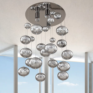 Plafoniera moderna padana lampadari avatar 241 e27 led metallo vetro lampada soffitto