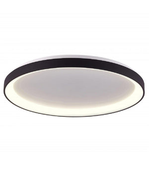 Plafoniera Moderna Tonda Led Cct 42w 3000k 4000k Luce Soffitto Lampada Muro 58cm  Nero       