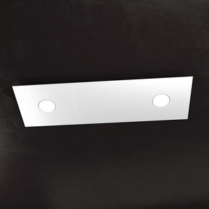 Plafoniera moderna top light eccentric 1156 2l1d gx53 led metallo lampada parete soffitto, finitura metallo bianco