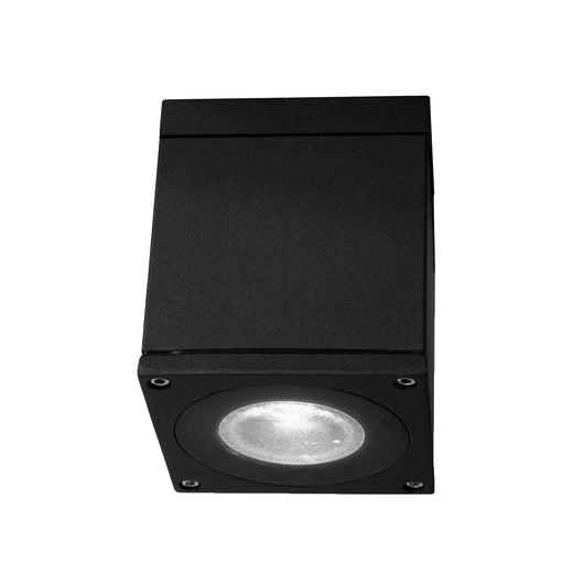 Plafoniera faretto quadrato lampada LED GU10 8W luce vasca box doccia sensoriale bagno IP65 230V COLORE NERO LUCE 6000K