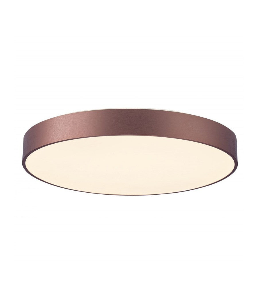 Plafoniera Rotonda Led 95w Cct 3000k 4000k Lampada 80cm Luce Soffitto Camera 230v  Marrone       