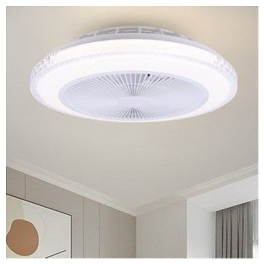 Trade Shop - Plafoniera Soffitto Led Con Ventilatore Lampadario Telecomando Luce 3000-6500k 42255         