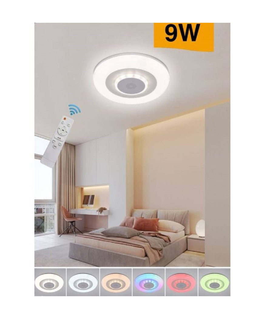 Plafoniera Soffitto Luce Led Rgb Bluetooth Cassa Telecomando Dimmerabile C44-rgb-o         