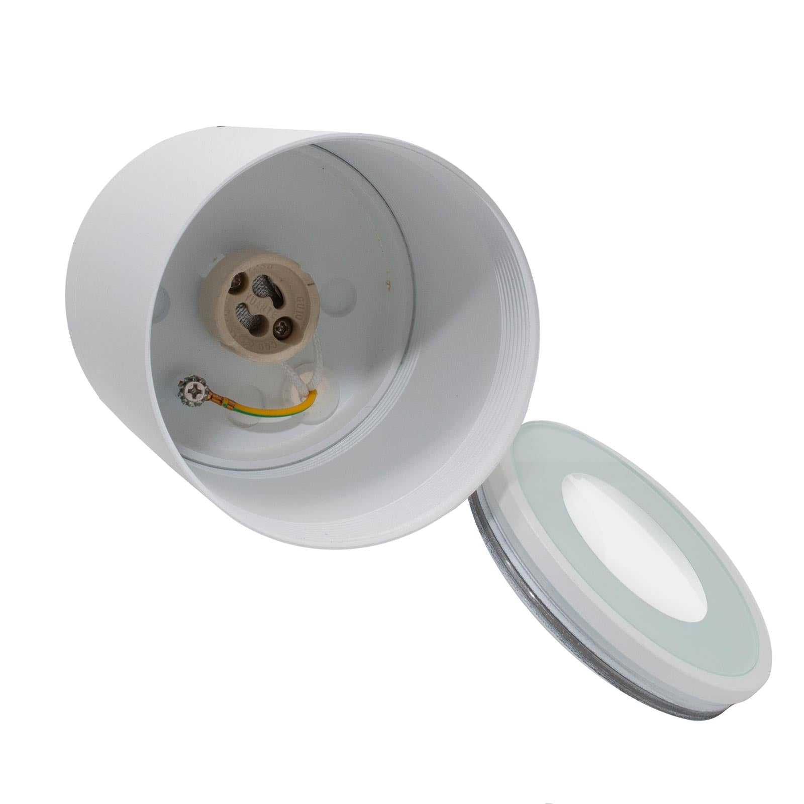 Plafoniera faretto TONDO lampada soffitto LED GU10 6W luce bagno sensoriale IP65 230V COLORE BIANCO RGBW+3000K