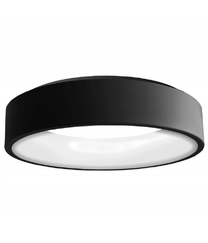 Plafoniera Tonda Lampada Soffitto Parete Led 42w Cct 3000k 4000k Luce 60cm 230v  Nero       