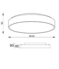 Plafoniera Tonda Led 42w Cct 3000k 4000k Lampada Soffitto Parete Luce 3200lm 40cm         