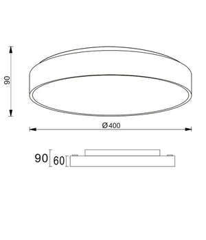 Plafoniera Tonda Led 42w Cct 3000k 4000k Lampada Soffitto Parete Luce 3200lm 40cm         