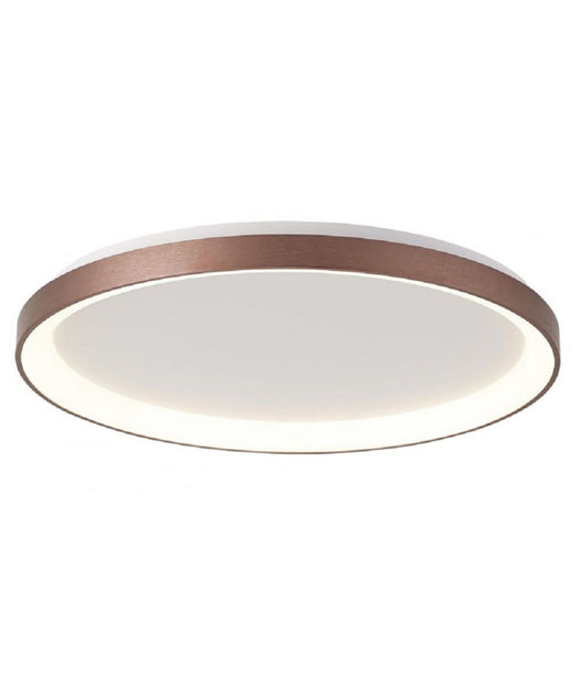 Plafoniera Tonda Moderna Led Cct 30 W Luce 3000k 4000k Soffitto Parete 230v 38cm  Marrone       