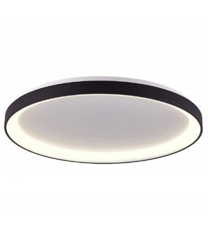 Plafoniera Tonda Moderna Led Cct 30 W Luce 3000k 4000k Soffitto Parete 230v 38cm  Nero       