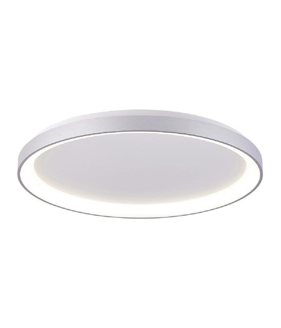 Plafoniera Tonda Moderna Led Cct 30 W Luce 3000k 4000k Soffitto Parete 230v 38cm  Silver       