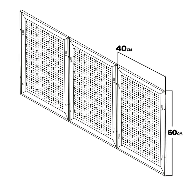 Planner - Pannello forato per appendere attrezzi, scaffale da parete da officina