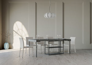 Consolle Allungabile 90-196x40x77 cm in Nobilitato Grigio