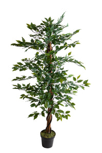 Pianta Artificiale Ficus Tree con Vaso 150 cm