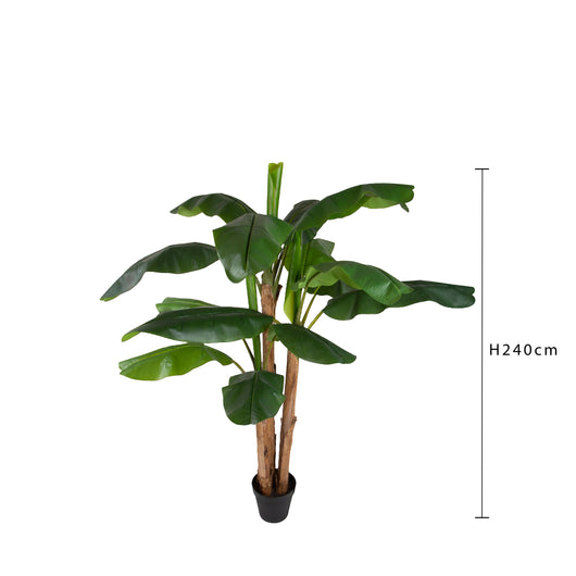 Pianta Artificiale Banana con Vaso H 240 cm