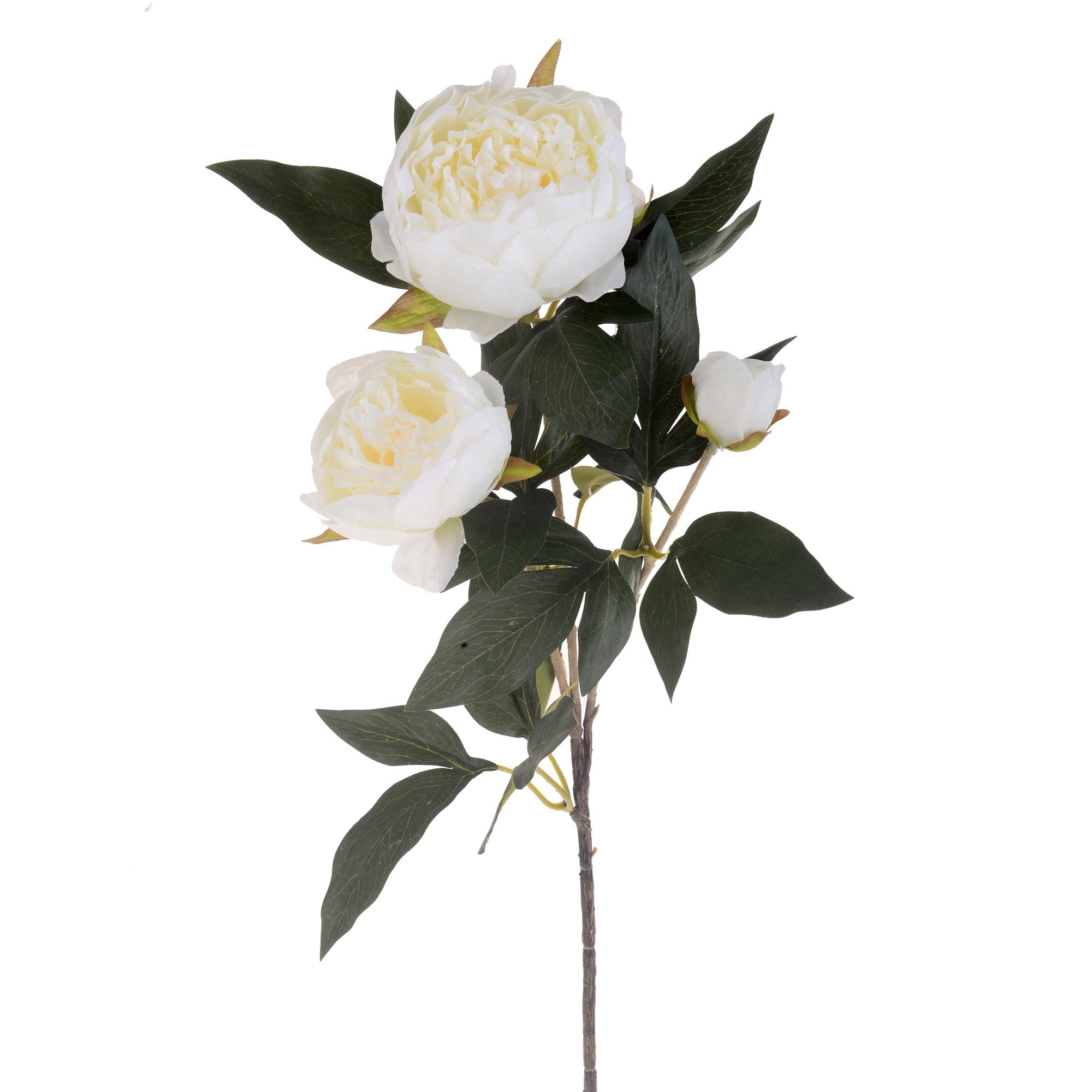 Set 3 Rami Artificiali Peonia con 3 Fiori H 74 cm