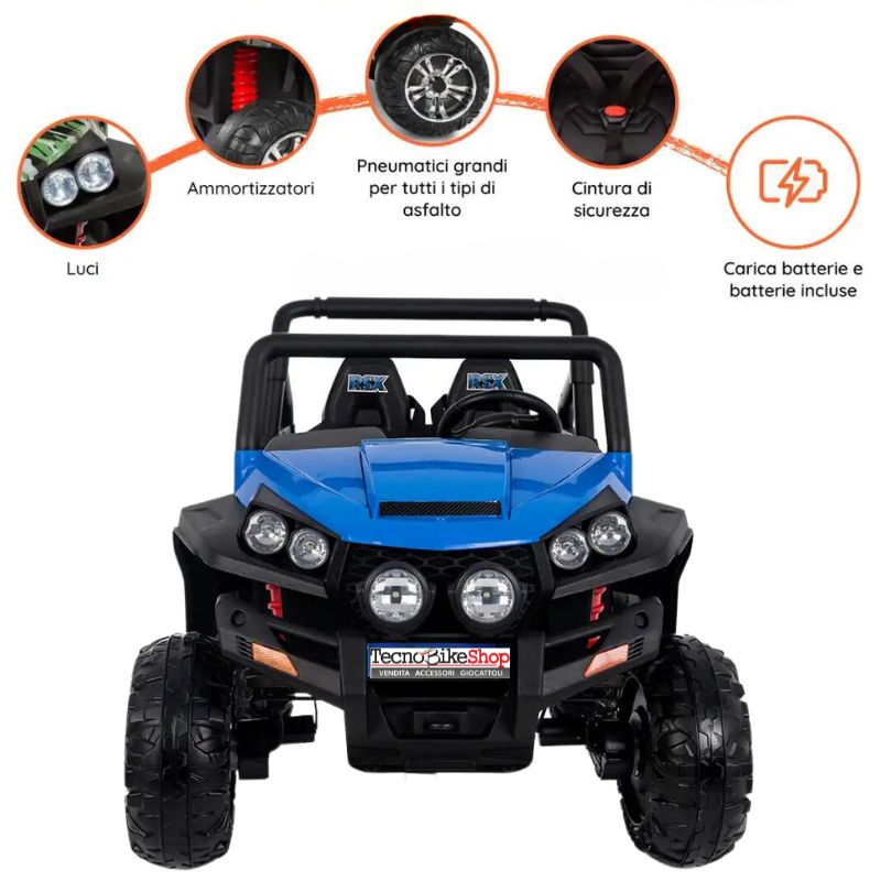 Auto Elettrica per Bambini 4x4 Polar 24V colore Blu