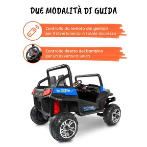 Auto Elettrica per Bambini 4x4 Polar 24V colore Blu