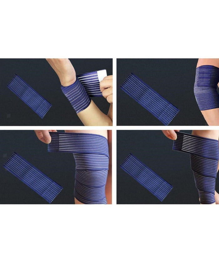 Polso Benda Polsiera Fasciatura Di Supporto Polsino Elastico Accessori Blu         