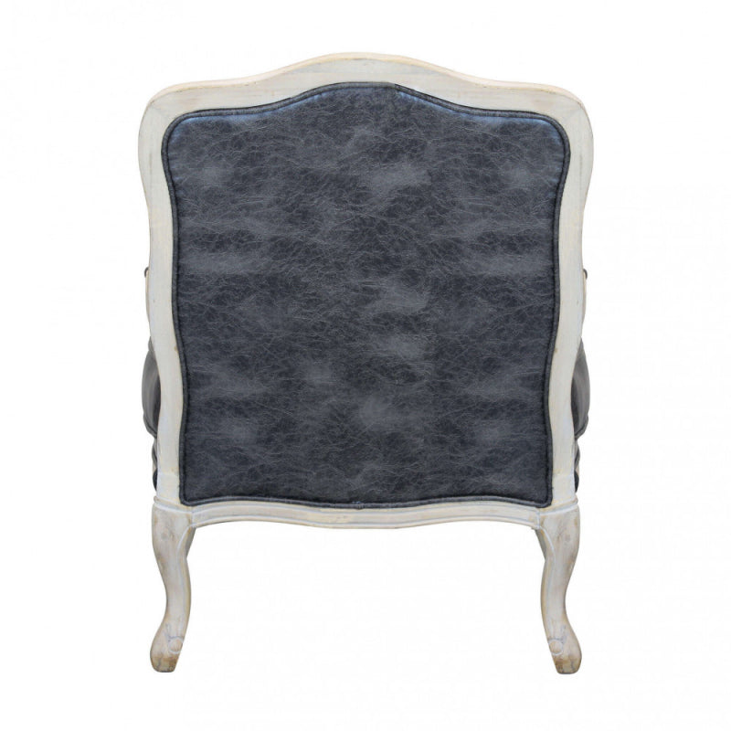 POLTRONA CHRISTY IN ECOPELLE VINTAGE GRIGIO