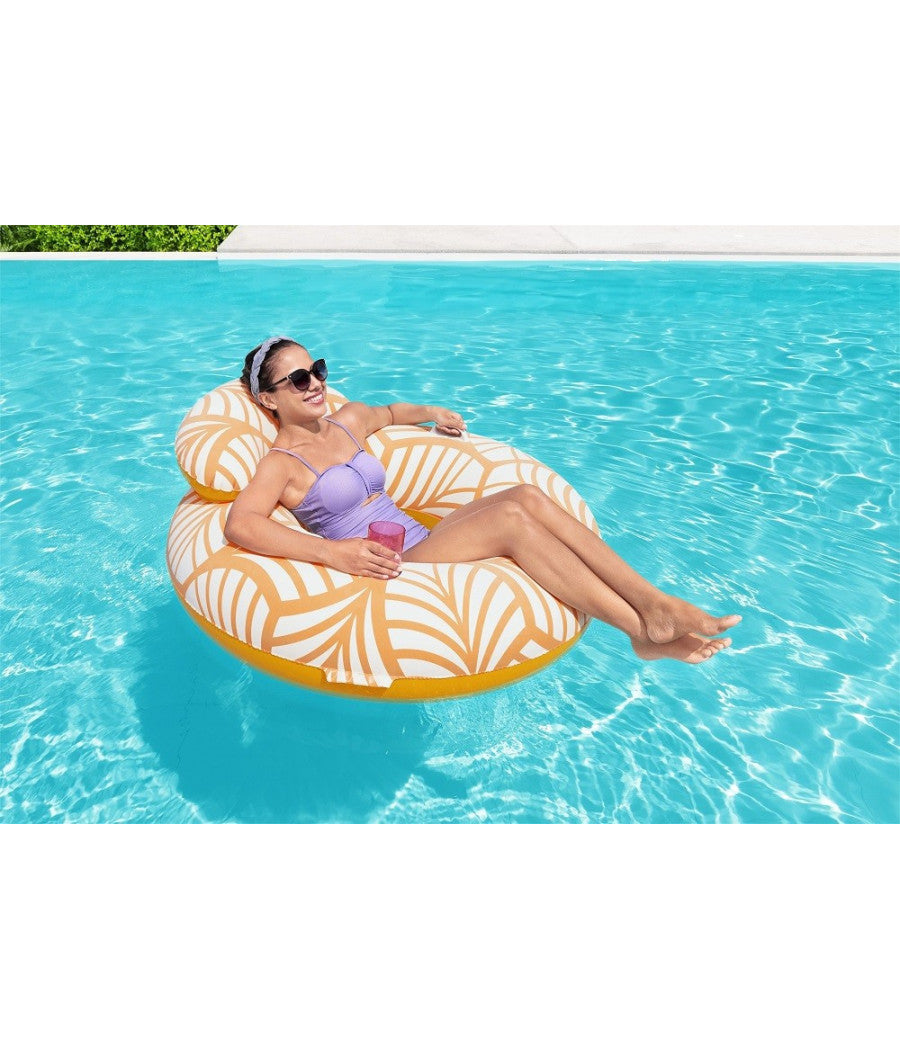 Poltrona Gonfiabile Comfort Plush Galleggiante Piscina Spiaggia 118x117cm 43643         