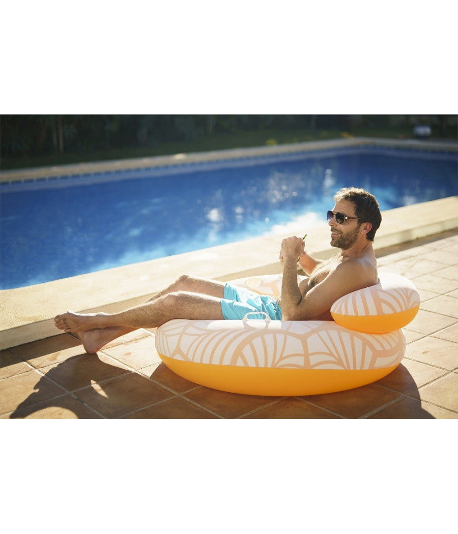 Poltrona Gonfiabile Comfort Plush Galleggiante Piscina Spiaggia 118x117cm 43643         