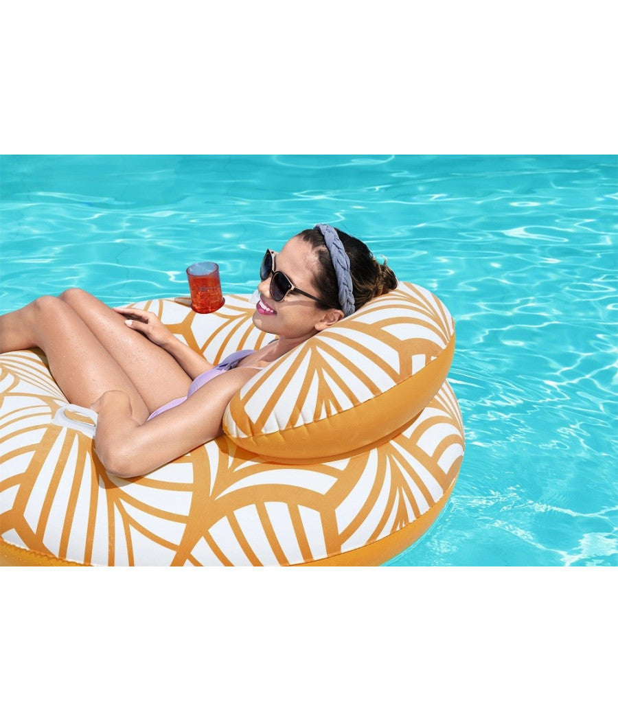 Poltrona Gonfiabile Comfort Plush Galleggiante Piscina Spiaggia 118x117cm 43643         