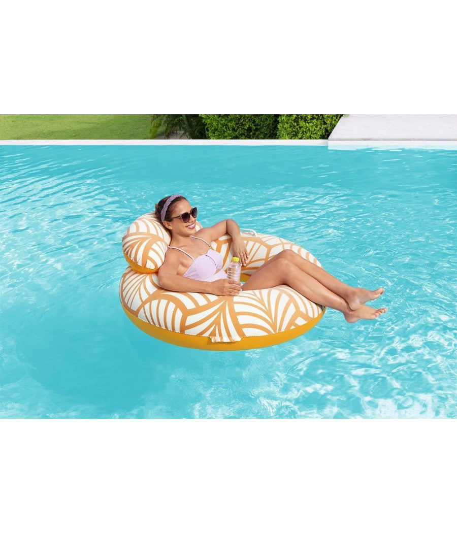 Poltrona Gonfiabile Comfort Plush Galleggiante Piscina Spiaggia 118x117cm 43643         