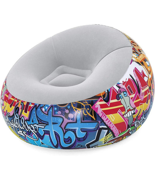 Poltrona Gonfiabile Pouf Puffo Graffiti Street Art 112x112x66 Cm 3 Colori 75075         