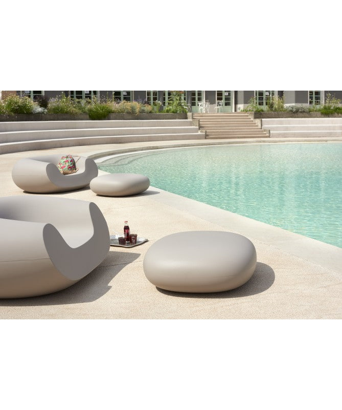 Poltrona lounge Chubby made in Italy - BIANCO SPORCO