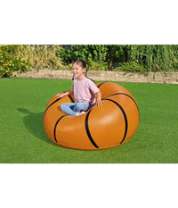 Poltrona Pouf Gonfiabile Design Palla Da Basket Bambini Ragazzi 114x112x66cm 75103         