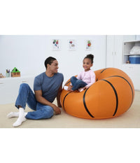 Poltrona Pouf Gonfiabile Design Palla Da Basket Bambini Ragazzi 114x112x66cm 75103         