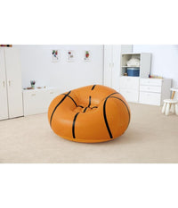 Poltrona Pouf Gonfiabile Design Palla Da Basket Bambini Ragazzi 114x112x66cm 75103         