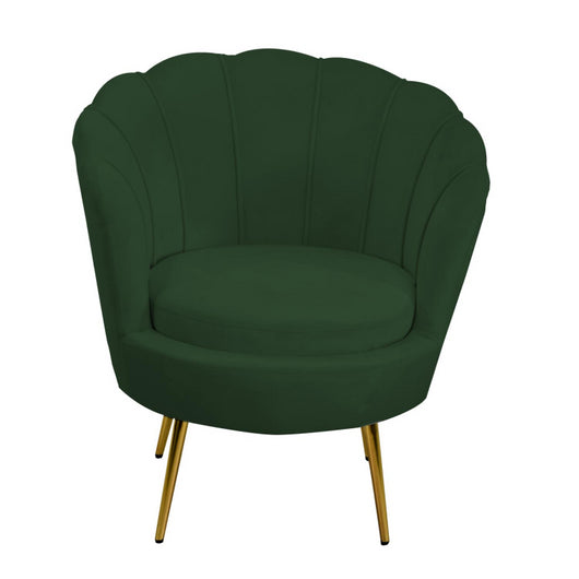 Poltrona velluto tulipan verde cm73x72h77