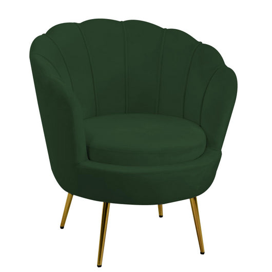 Poltrona velluto tulipan verde cm73x72h77