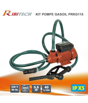 Pompa Gasolio Ribitech Prkg115 40l/min Per Travaso Carburante Diesel Benzina         