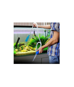 Pompa Svuota Acqua Per Acquario Con Sifone Pulitrice Aspiratore Manuale         