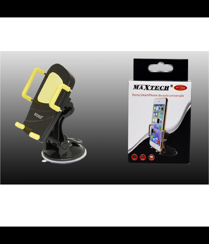 Porta Cellulare Da Auto Universale Tablet Smartphone Navigatore Maxtech Pt-c008         