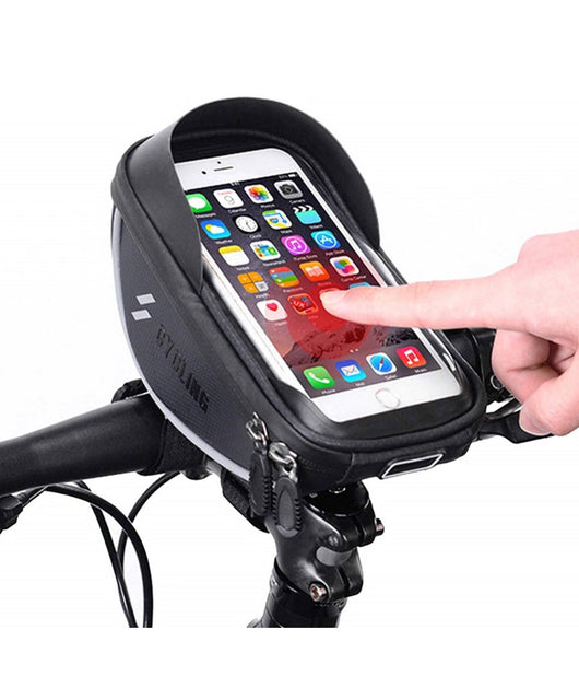 Porta Cellulare Smartphone Per Bicicletta Supporto Borsa Astuccio Impermeabile         