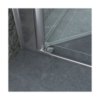 Porta doccia battente esterna con lato fisso trasparente 8mm h195 magic, dimensioni 80x80