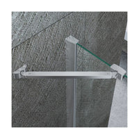 Porta doccia battente esterna con lato fisso trasparente 8mm h195 magic, dimensioni 60x80