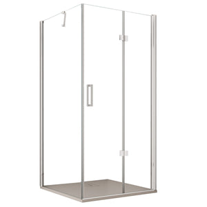 Porta doccia 2 lati porta pieghevole e lato fisso h195cm 6mm rea, misura 70x90