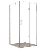 Porta doccia 2 lati porta pieghevole e lato fisso h195cm 6mm rea, misura 75x70